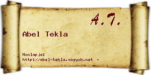 Abel Tekla névjegykártya